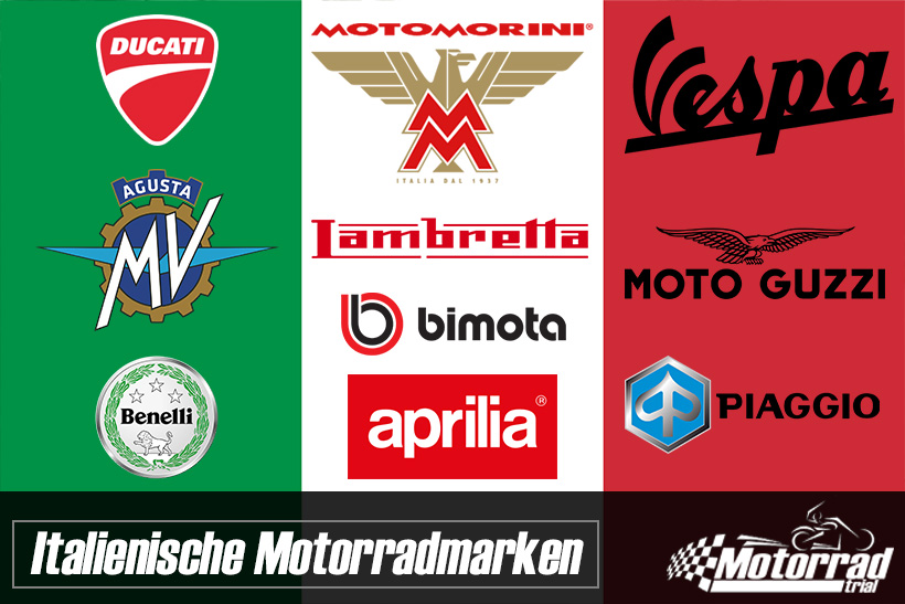 Italienische Motorradmarken.